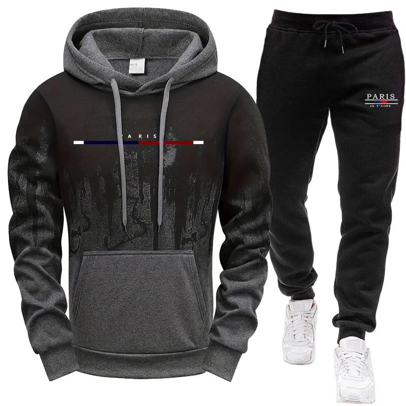 Men Shoes Joggers - Men's Set/Hoodie/Pants Autumn Winter Hooded Sweatshirt