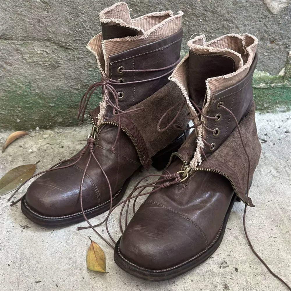 Men'S Shoes To Increase Height - Trendy Thick Soled High-End Boots for