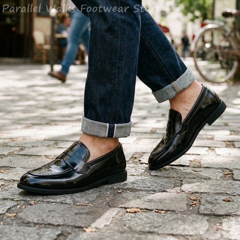 Men's Patent Penny Loafers Sli - đánh giá và giá Men Shoes Formal