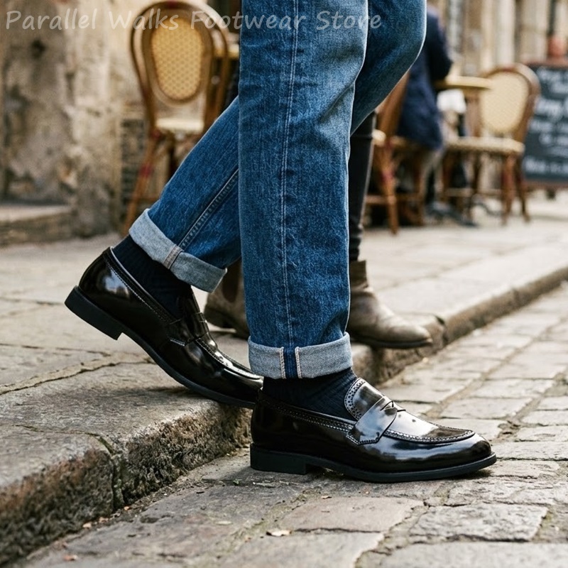 Men's Patent Penny Loafers Sli - đánh giá và giá Men Shoes Formal