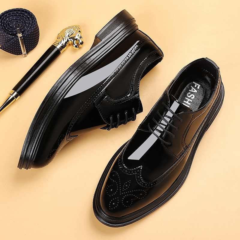 Men's Patent Leather Brogue Dr - đánh giá và giá Men Shoes Formal