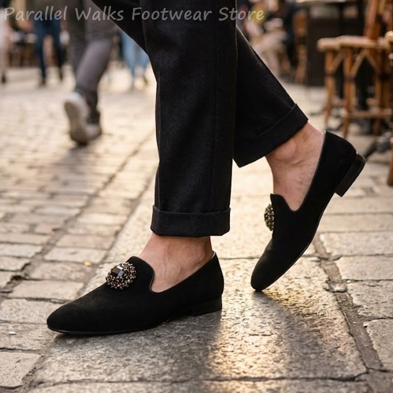 Men Suede Loafers Rhinestone C - đánh giá và giá Men Shoes Formal