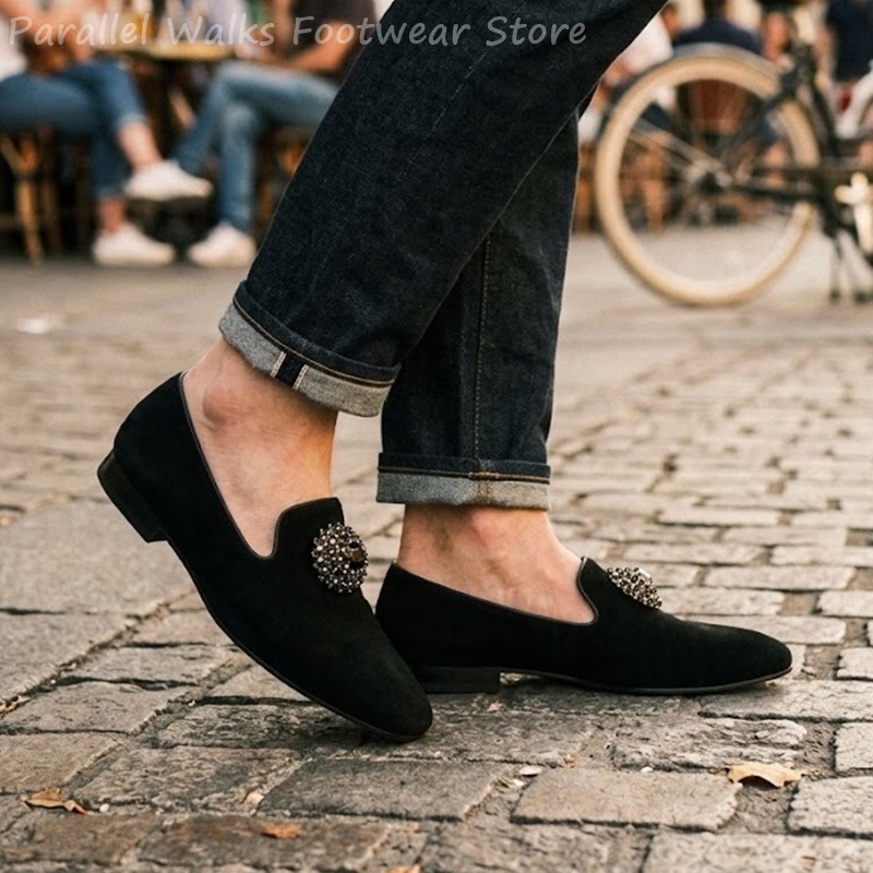Men Suede Loafers Rhinestone C - đánh giá và giá Men Shoes Formal