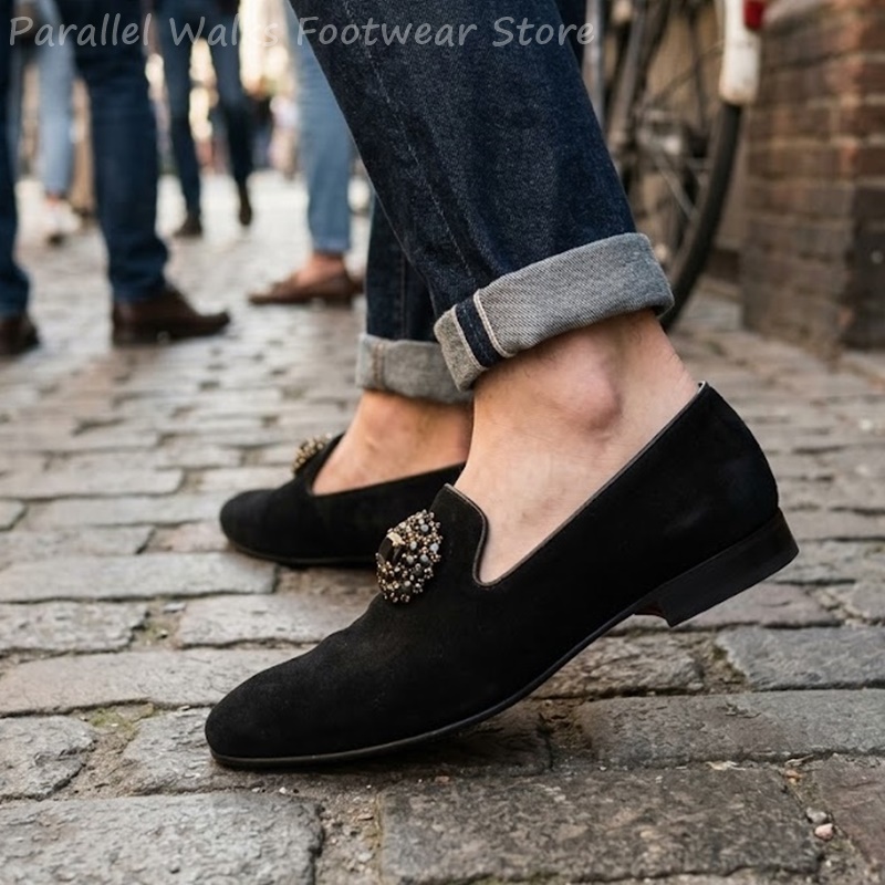 Men Suede Loafers Rhinestone C - đánh giá và giá Men Shoes Formal