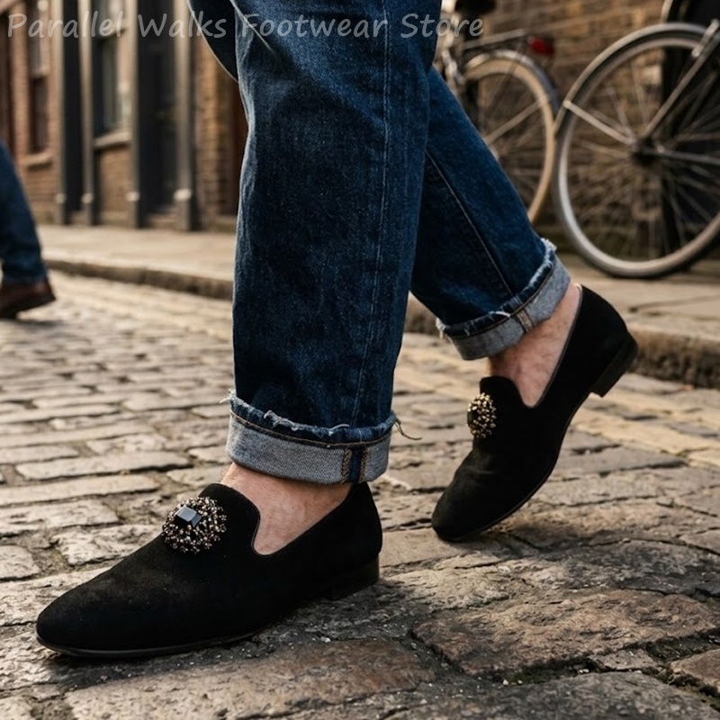 Men Suede Loafers Rhinestone C - đánh giá và giá Men Shoes Formal