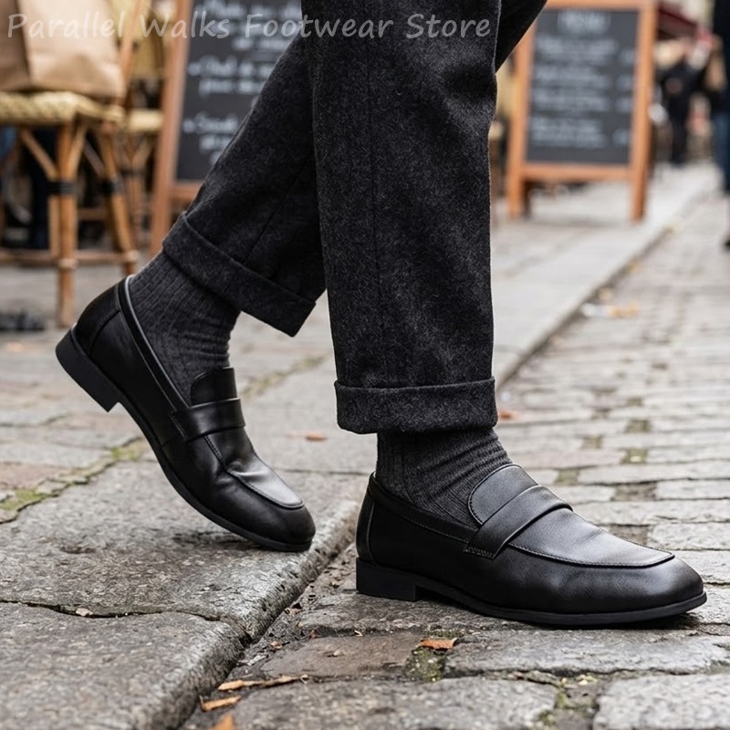 Men Black Leather Penny Loafer - đánh giá và giá Men Shoes Formal