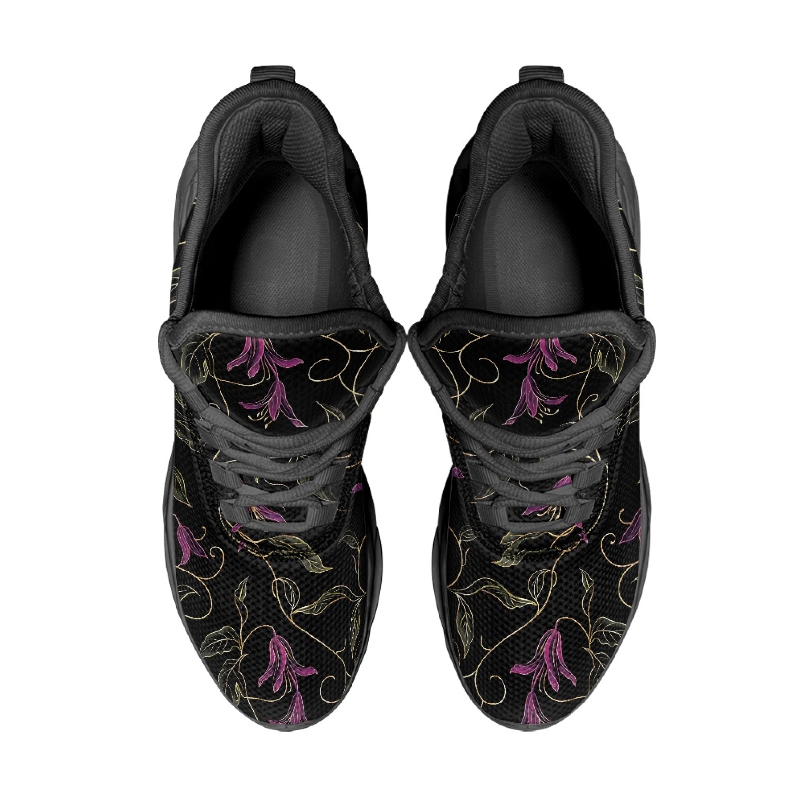 PENSTROLL Purple Floral Vines  - đánh giá và giá Men'S Shoes For Gym