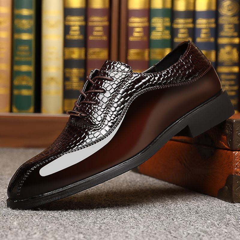 Men's Glossy Patent Leather Br - đánh giá và giá Men Shoes Formal