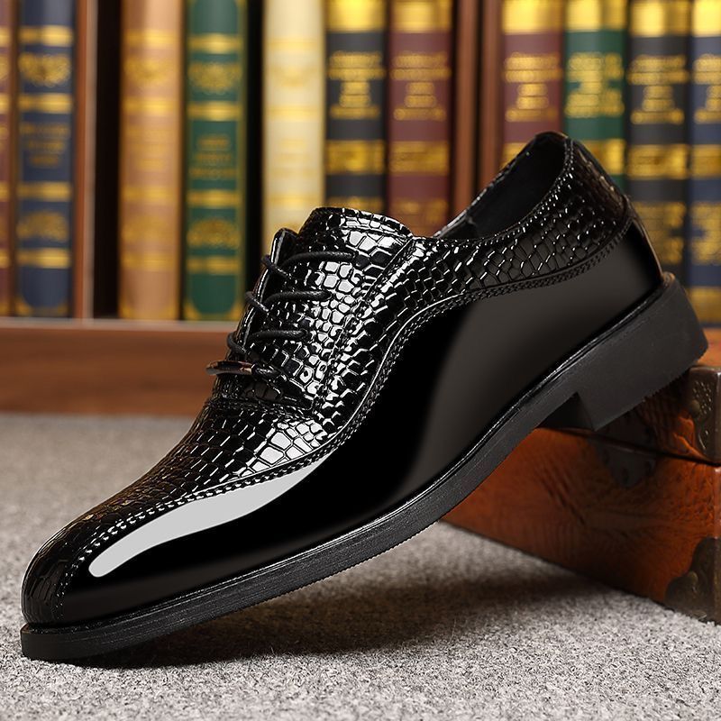 Men's Glossy Patent Leather Br - đánh giá và giá Men Shoes Formal