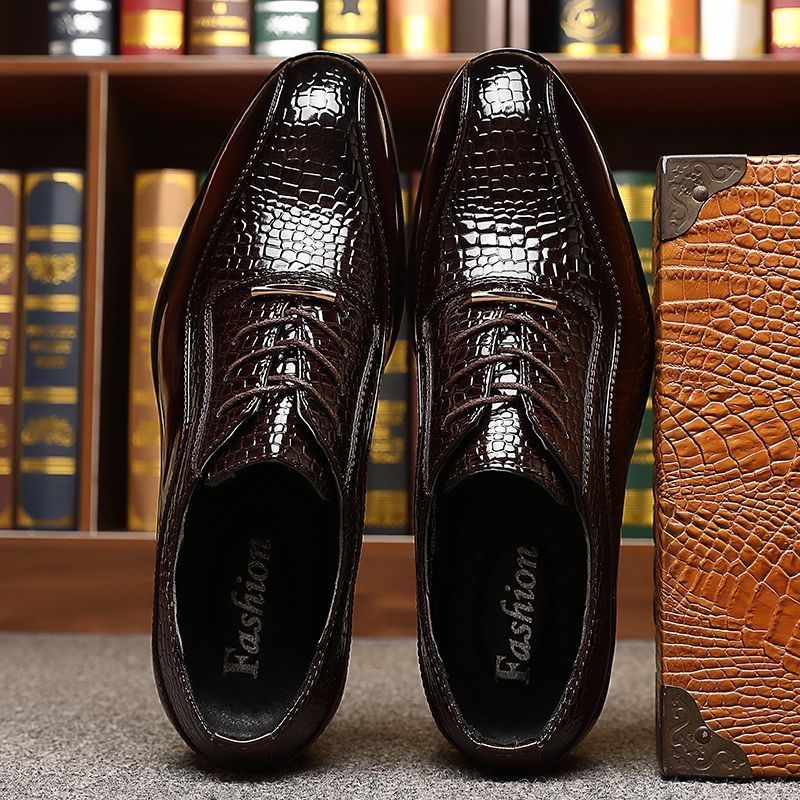 Men's Glossy Patent Leather Br - đánh giá và giá Men Shoes Formal