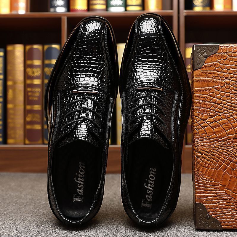 Men's Glossy Patent Leather Br - đánh giá và giá Men Shoes Formal