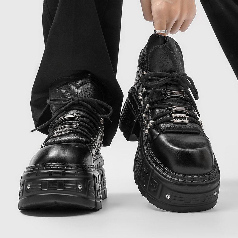 New Gothic Punk Men's Platform - đánh giá và giá Men'S Shoes To Increase Height