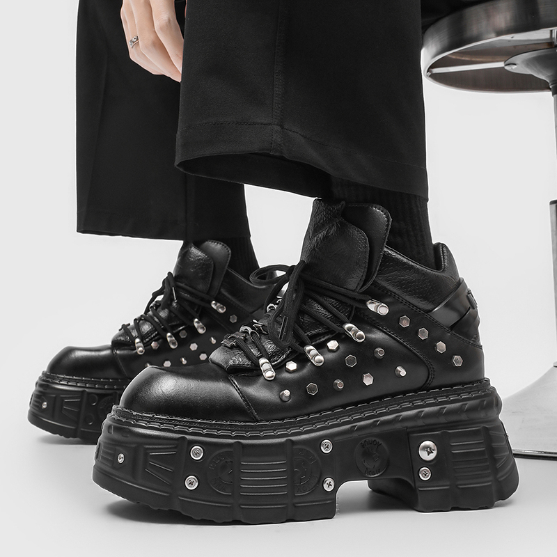 New Gothic Punk Men's Platform - đánh giá và giá Men'S Shoes To Increase Height