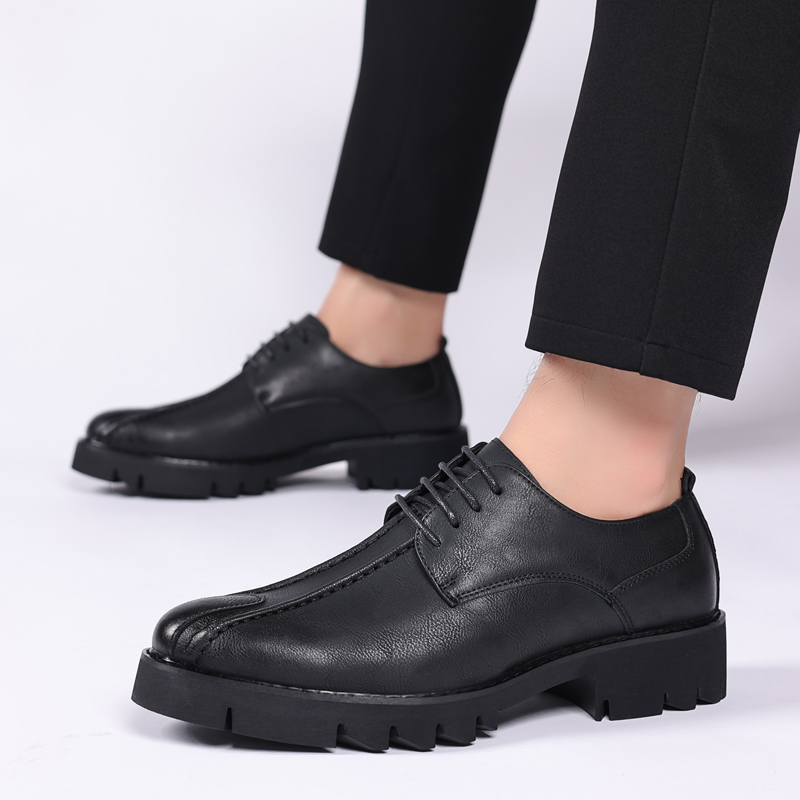 10cm height increasing cowhide - đánh giá và giá Men Shoes Formal
