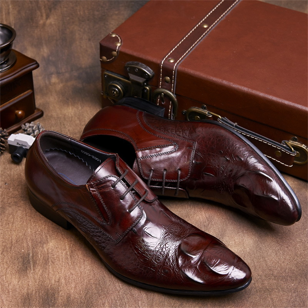 Cowhide Embossed Crocodile Pat - đánh giá và giá Men Shoes Formal