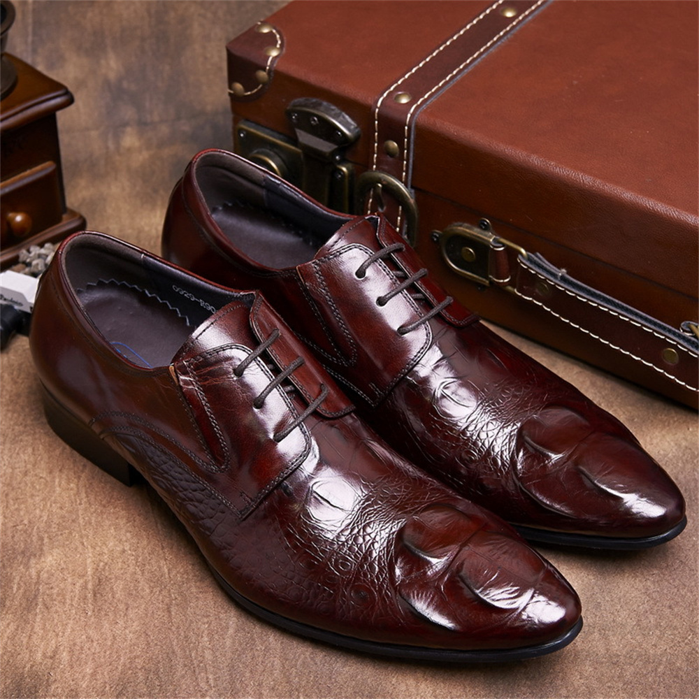 Cowhide Embossed Crocodile Pat - đánh giá và giá Men Shoes Formal