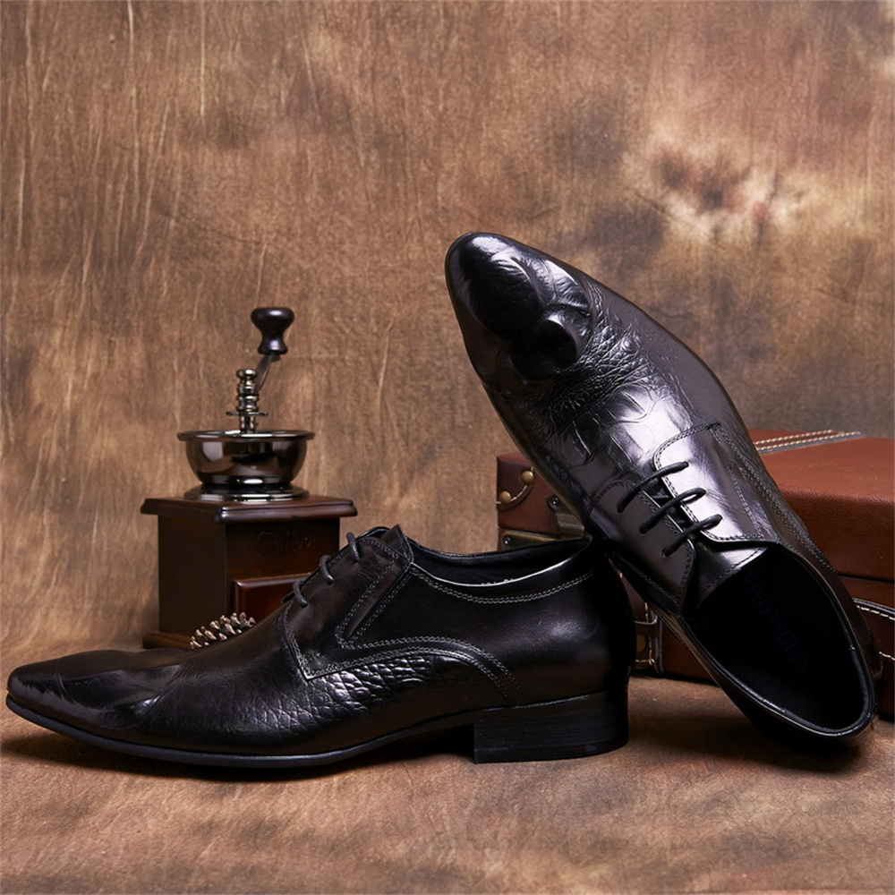 Cowhide Embossed Crocodile Pat - đánh giá và giá Men Shoes Formal