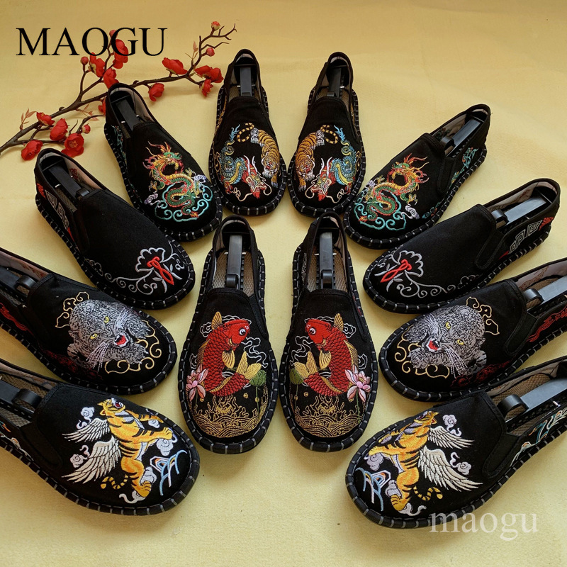 Unisex Chinese Style Embroider - đánh giá và giá Men'S Shoes With Toes