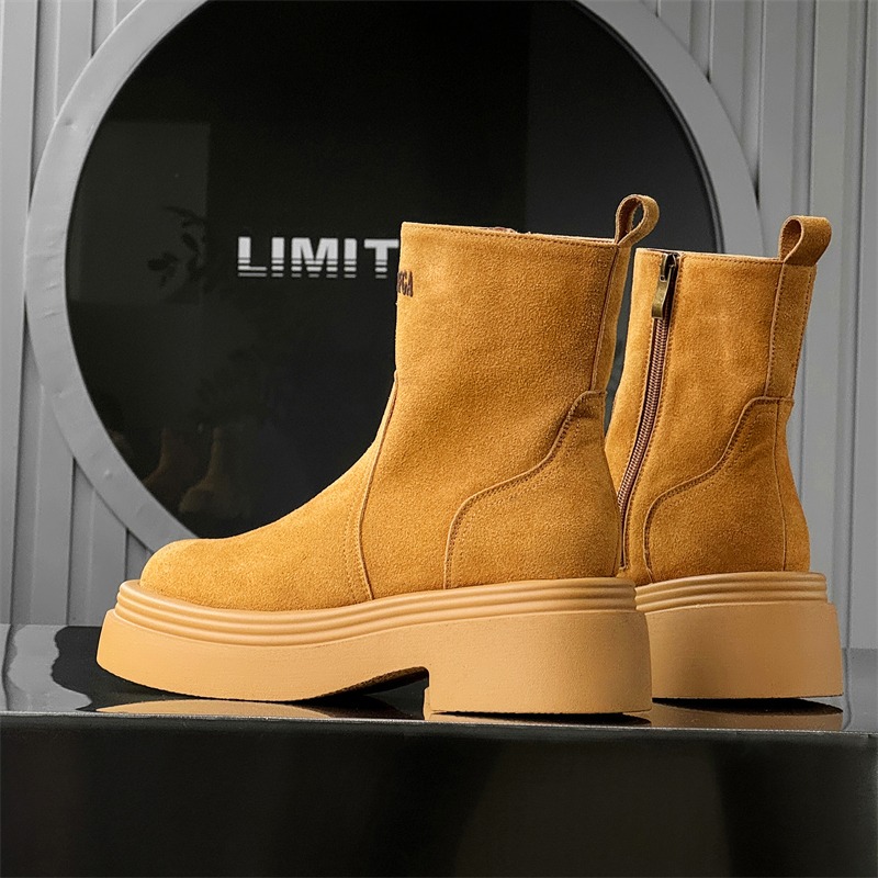 Winter Europe America Retro Th - đánh giá và giá Men'S Shoes To Increase Height